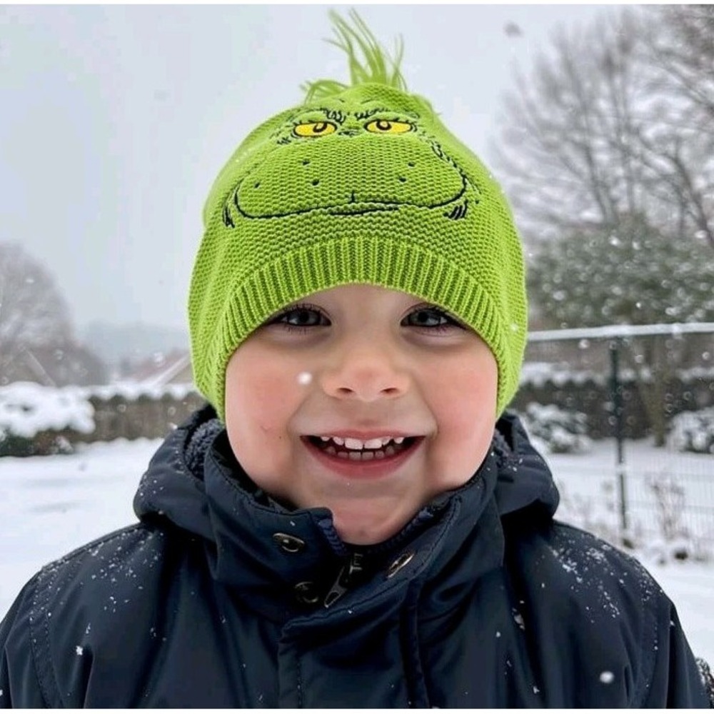 The Grinch Beanie & Gloves‎ Set One Size Child Green Lined Hat NWT Winter Gear